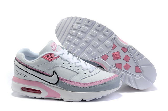 Womens Nike Air Max Classic BW White Pink Grey - Click Image to Close